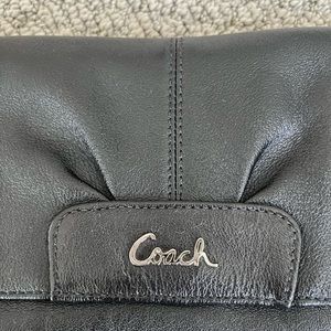 Coach leather wristlet clutch